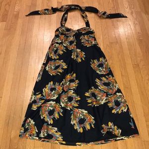 French Connection Tie Halter Maxi Dress